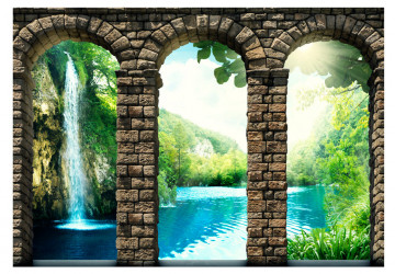 Fototapet - Mysterious waterfall - Img 2