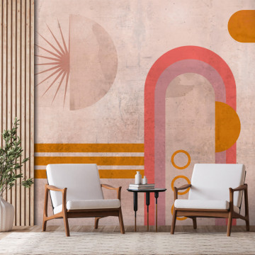 Fototapet - Pink Arcs - Img 1
