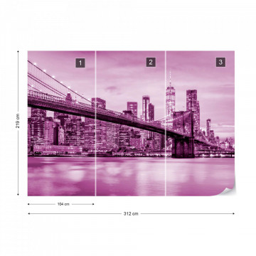 Fototapet - Podul Brooklyn NYC – Violet - Img 15