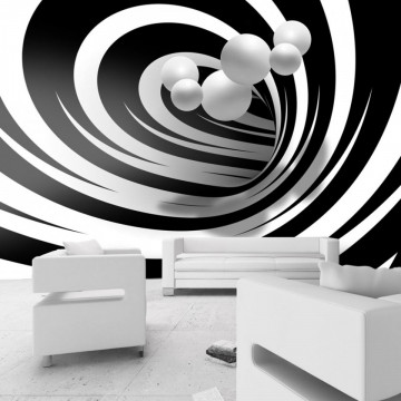 Fototapet - Twisted In Black & White - Img 1