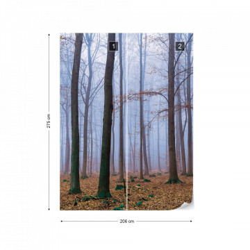 Misty Forest Photo Wallpaper Wall Mural - Img 11