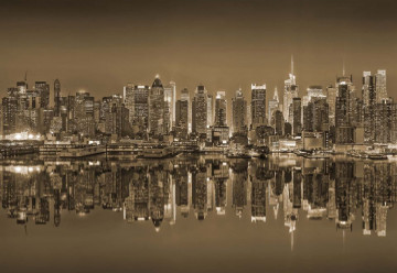 New York – Reflexie în Apă, Sepia - Img 3
