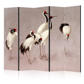 Paravan - Cranes on a grey-pink background - Img 1