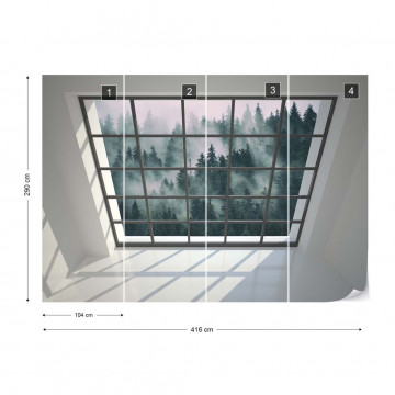 Penthouse Window Misty Forest View - Img 3