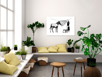 Tablou - Banksy: Washing Zebra (1 Part) Wide - Img 2