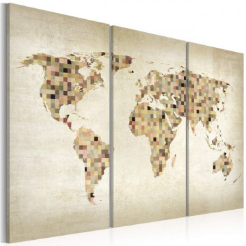Tablou - Beige shades of the World - triptych - Img 1