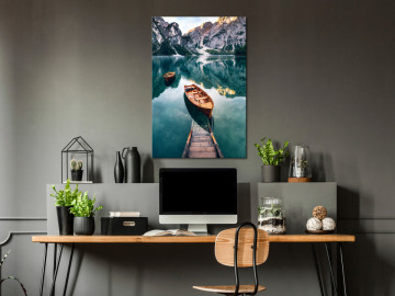 Tablou - Boats In Dolomites (1 Part) Vertical - Img 2