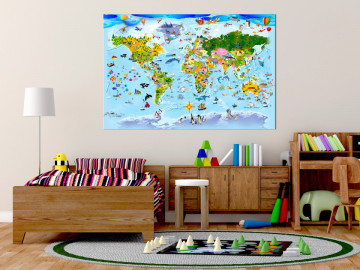 Tablou - Children's Map: Colourful Travels - Img 2