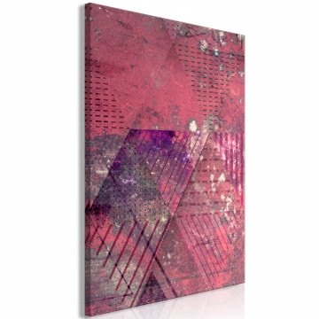 Tablou - Crimson Abstraction (1 Part) Vertical - Img 2