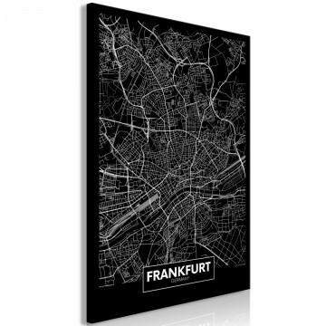 Tablou - Dark Map of Frankfurt (1 Part) Vertical - Img 1
