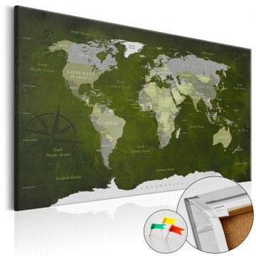 Tablou din plută - Malachite World [Cork Map] - Img 1