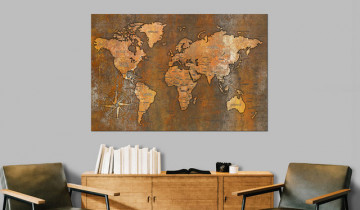 Tablou din plută - Rusty World [Cork Map] - Img 2