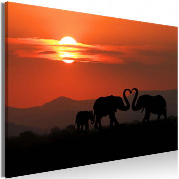 Tablou - Elephants in Love (1 Part) Wide - Img 1