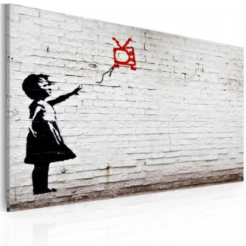 Tablou - Girl with TV (Banksy) - Img 1