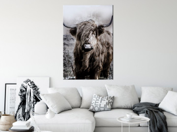 Tablou - Highland Cow in Sepia - Img 2