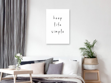 Tablou - Keep Life Simple (1 Part) Vertical - Img 1