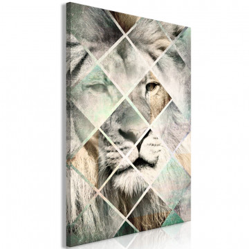 Tablou - Lion on the Chessboard (1 Part) Vertical - Img 1