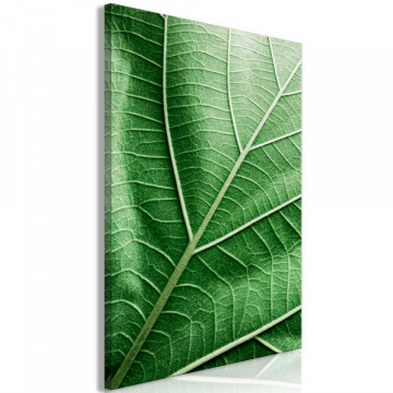 Tablou - Malachite Leaf (1 Part) Vertical - Img 1
