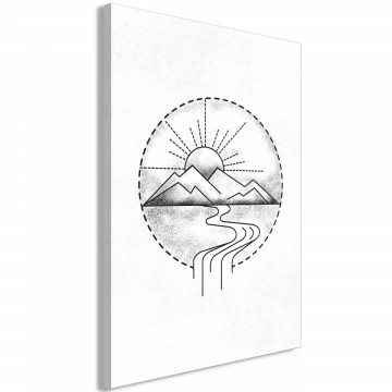 Tablou - Mountain Drawing (1 Part) Vertical - Img 1