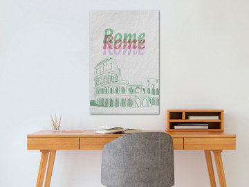 Tablou - Rome in Watercolours (1 Part) Vertical - Img 1