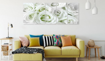 Tablou - Satin Rose (5 Parts) Narrow Green - Img 2