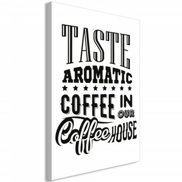 Tablou - Taste Aromatic Coffee in Our Coffee House (1 Part) Vertical - Img 1