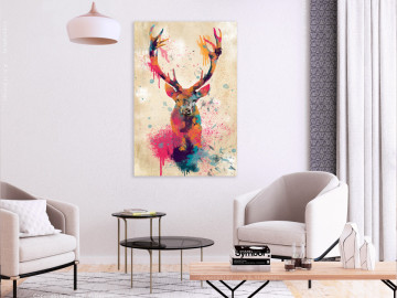 Tablou - Watercolor Deer (1 Part) Vertical - Img 2