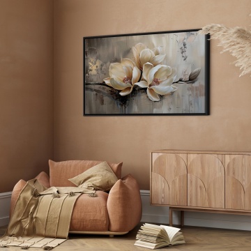 Tablou - White flower buds in painterly impression - Img 7