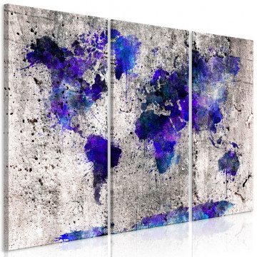 Tablou - World Map: Ink Blots (3 Parts) - Img 1
