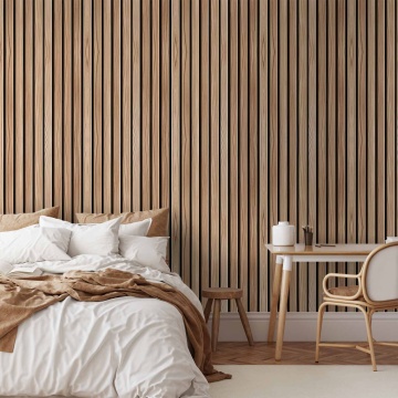 Tapet - Dark Walnut Slats - Img 1