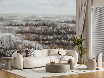 Tapet Personalizat Pictură cu Flori Tăcute – Eleganță Artistică și Rafinament Natural - Img 5