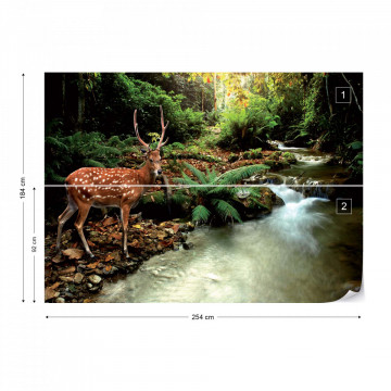 Deer In Forest Photo Wallpaper Wall Mural - Img 9