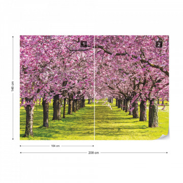 Flowering Trees Photo Wallpaper Wall Mural - Img 10