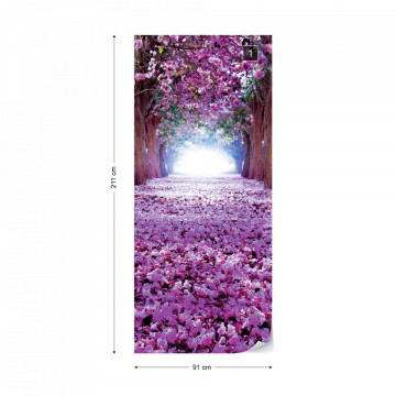 Flowers Trees Path Purple Photo Wallpaper Wall Mural - Img 14