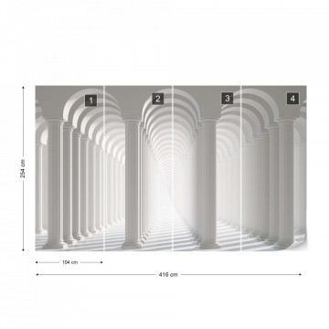 Fototapet - 3D Columns Optical Illusion - Img 13