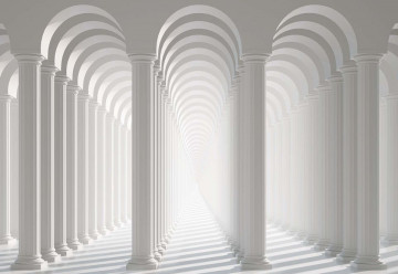 Fototapet - 3D Columns Optical Illusion - Img 3
