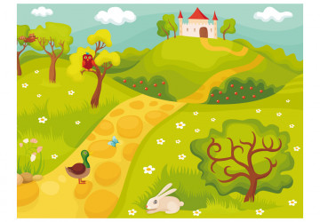 Fototapet - A path to a magical castle - Img 2