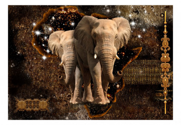 Fototapet - Brown Elephants - Img 2