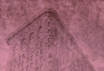 Fototapet - Clădire din New York – Efect Grafic Violet - Img 3