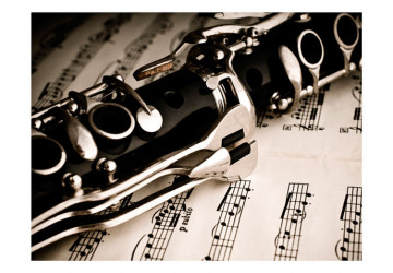 Fototapet - Clarinet and music notes - Img 2