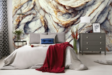 Fototapet - Luxurious Gray Gold Marble Texture - Img 5