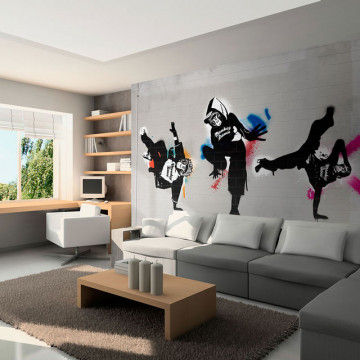 Fototapet - Monkey dance - street art - Img 1
