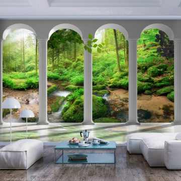 Fototapet - Pillars and Forest - Img 1