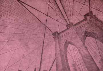 Fototapet - Podul Brooklyn – Efect Grafic Violet - Img 7