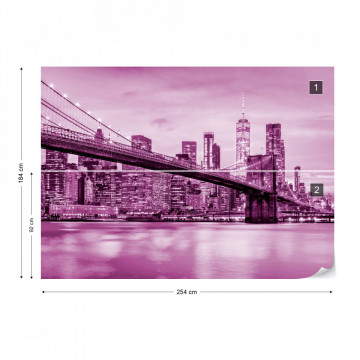 Fototapet - Podul Brooklyn NYC – Violet - Img 11