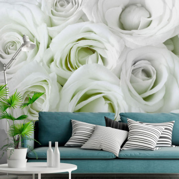 Fototapet - Satin Rose (Green) - Img 1