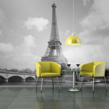 Fototapet - Seine and Eiffel Tower - Img 1
