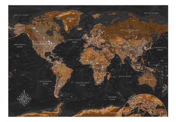 Fototapet - World: Stylish Map - Img 2