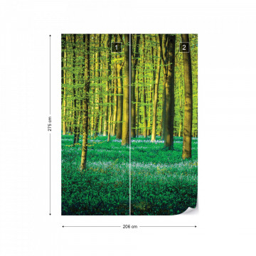 Green Forest Trees Photo Wallpaper Wall Mural - Img 11