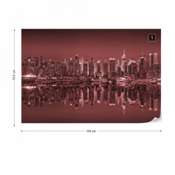New York – Reflexie în Apă, Roșu - Img 1
